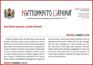 Scopri di più sull'articolo Nutrimento per l’Anima – Sant’Andrea apostolo, il primo chiamato