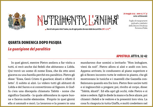 Al momento stai visualizzando Nutrimento per l’Anima – QUARTA DOMENICA DOPO PASQUA La guarigione del paralitico