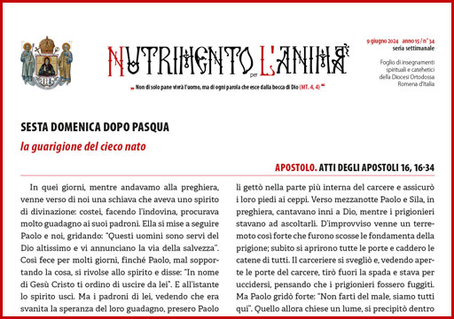 Scopri di più sull'articolo Nutrimento per l’Anima – SESTA DOMENICA DOPO PASQUA la guarigione del cieco nato